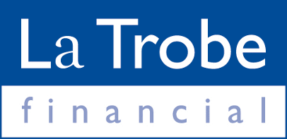 La Trobe logo blue keyline